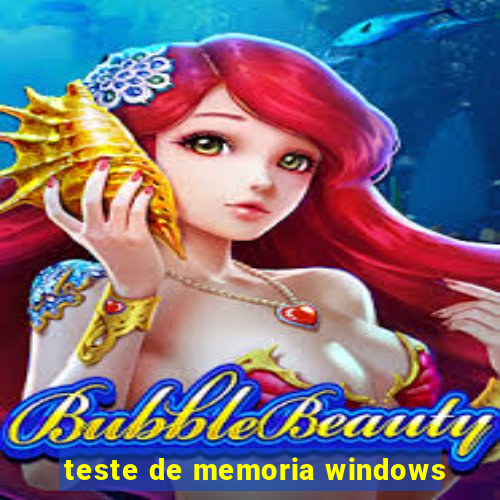 teste de memoria windows